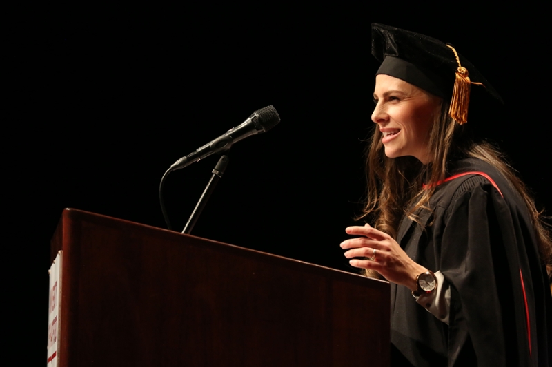 Christiana Lang at podium